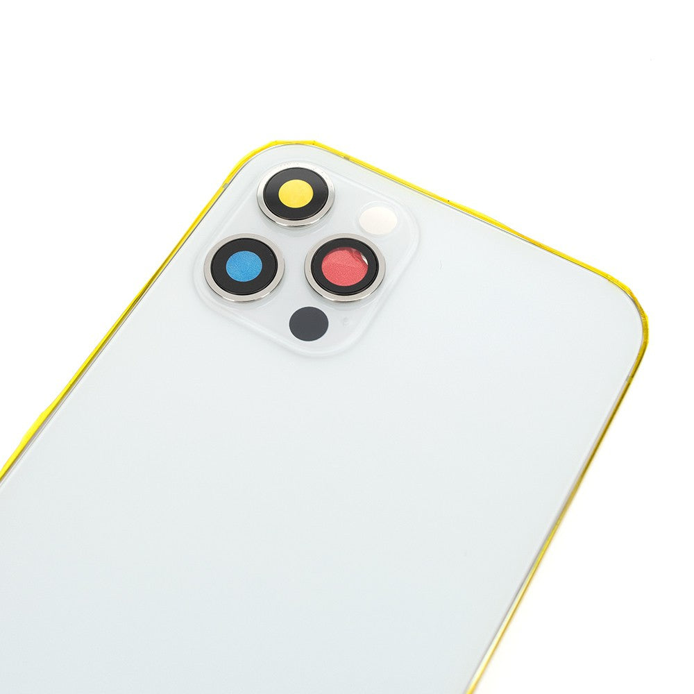 Rear Housing for iPhone 12 Pro (NO LOGO)-White Rear Housing for iPhone 12 Pro (NO LOGO)-White